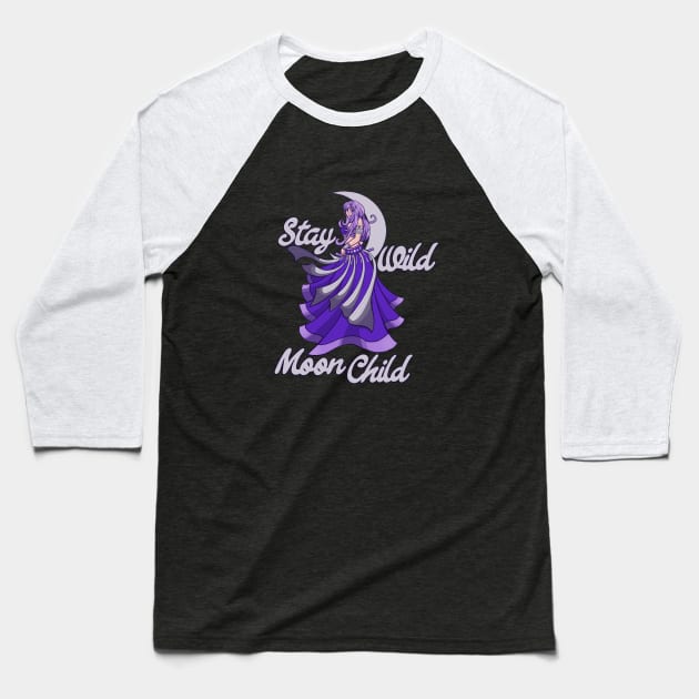 Stay Wild Moon Child Baseball T-Shirt by bubbsnugg